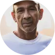 old man Image placed in Image holder